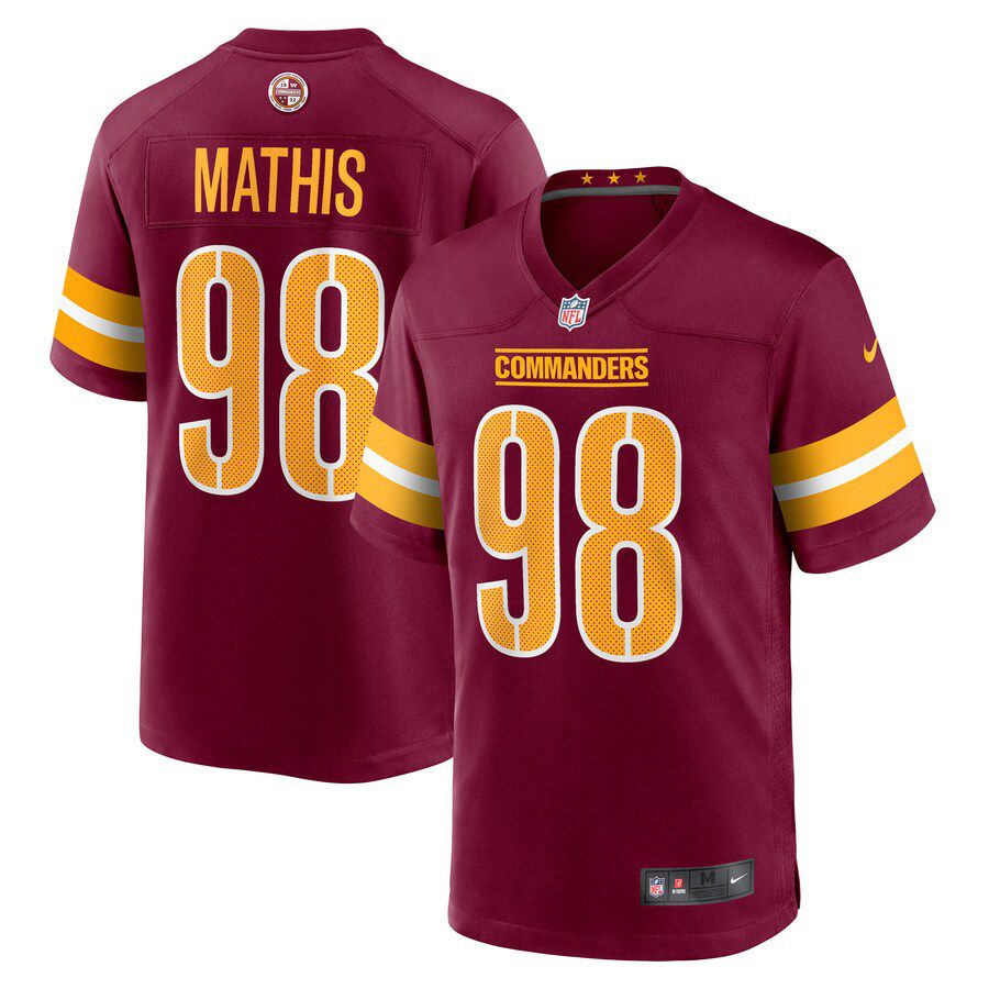 Men Washington Commanders #98 Phidarian Mathis Nike Burgundy Player Game NFL Jersey->washington commanders->NFL Jersey